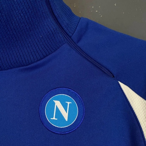 MENS SSC NAPOLI  AZZURRI TRAINING TOP JUMPER SOCCER FOOTBALL SHIRT JERSEY SIZE M - Picture 6 of 8